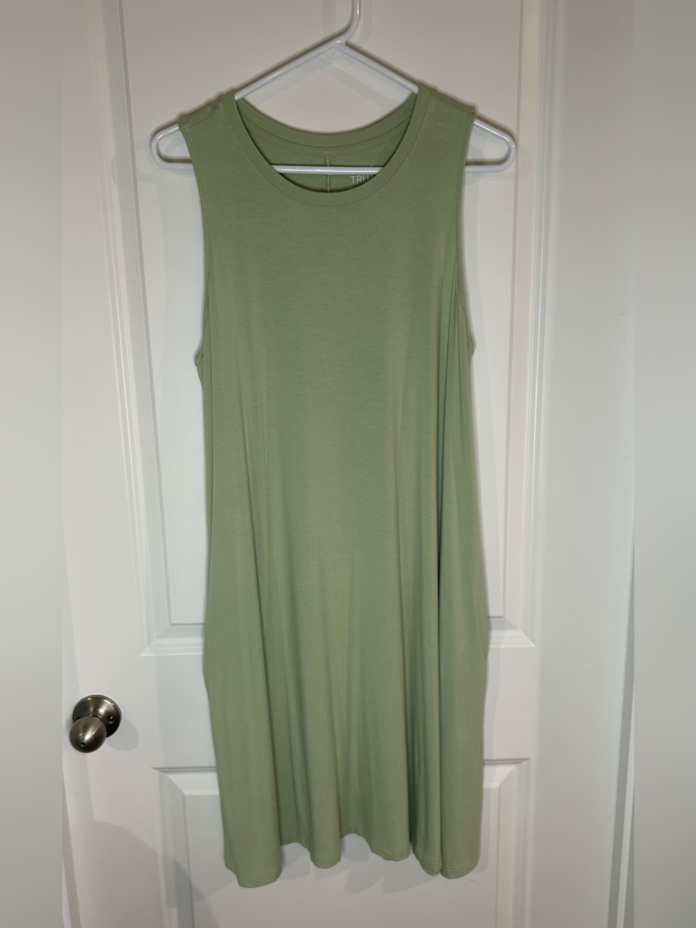 Time & Tru Sage/Light Green Tank T-Shirt Dress w/ Pockets - Women’s XL 16-18